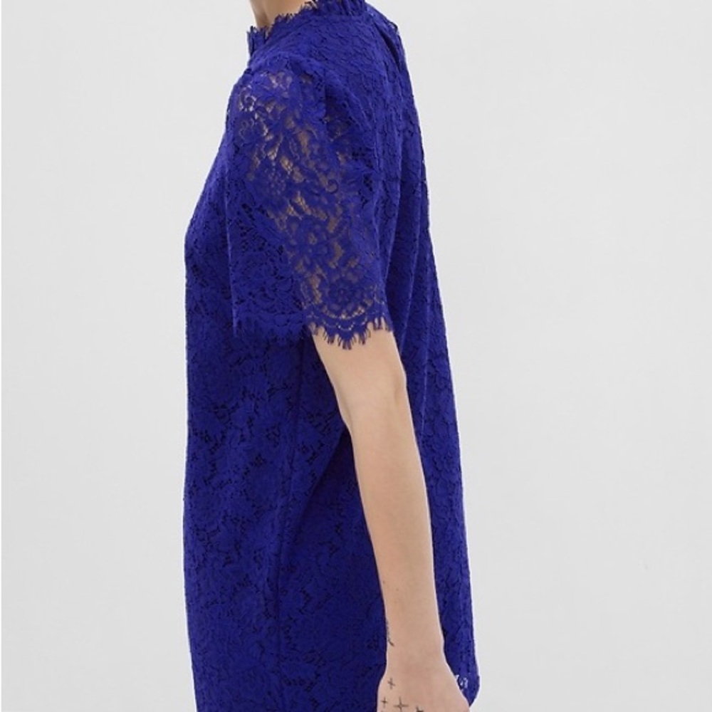 Gap Size Medium Tall Puff Sleeve Eyelet  Lace Dress NWT